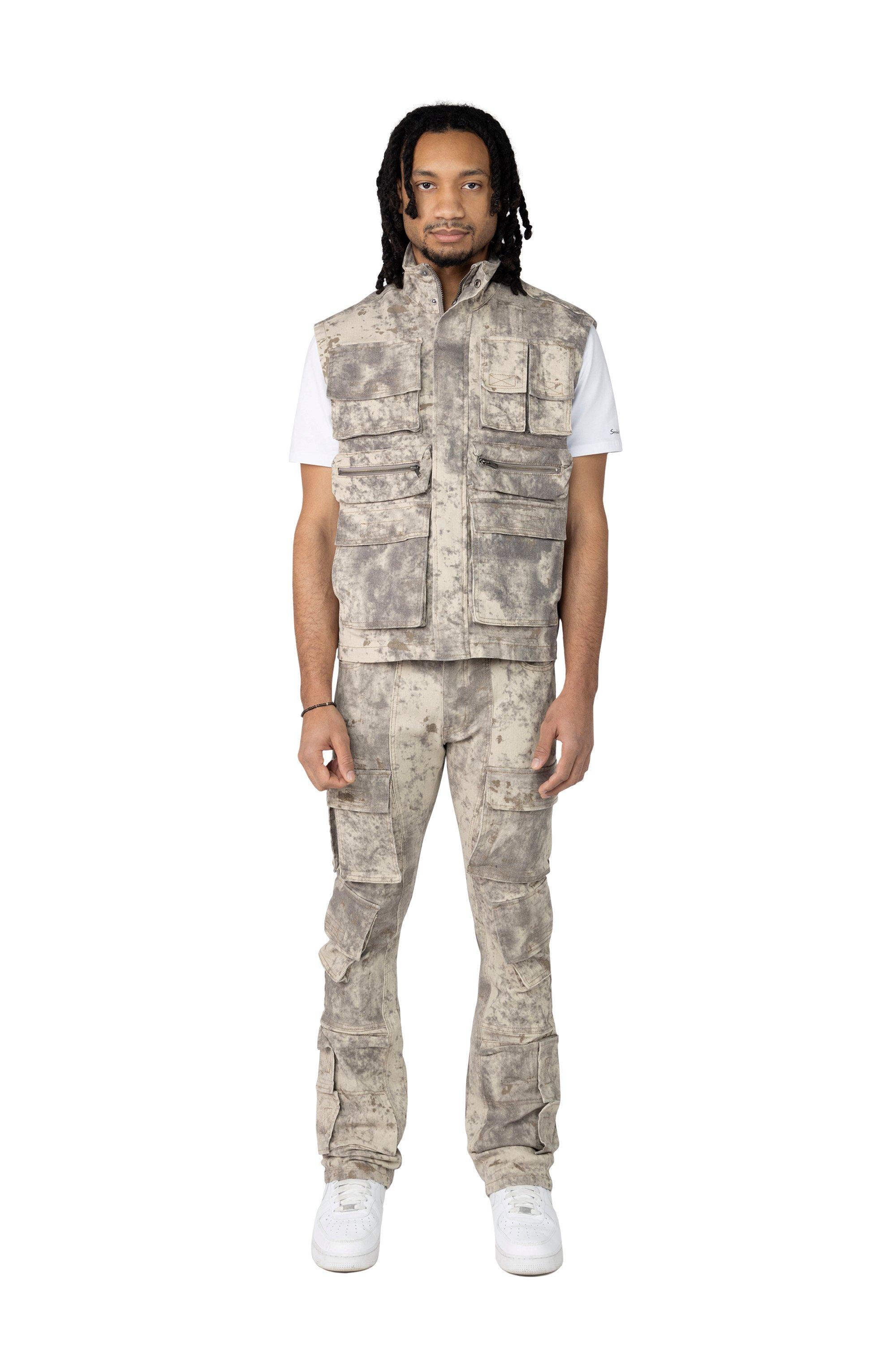 Smoke Rise Men's Twill Utility Vest - Solar Khaki - KHAKI Thumbnail View 6