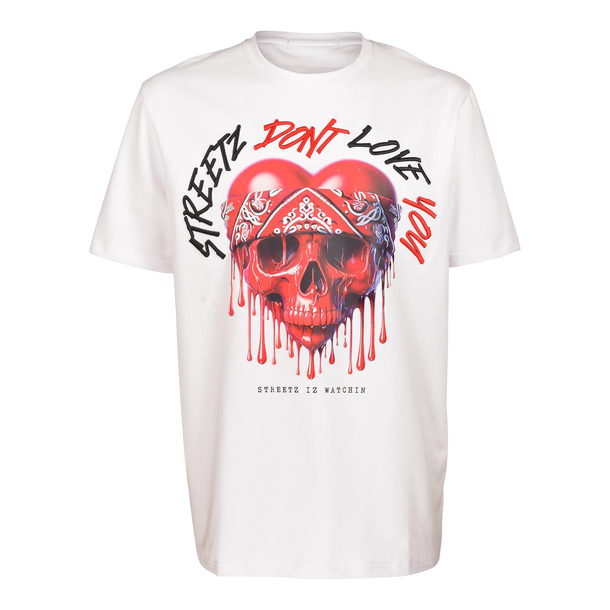 Streetz Iz Watchin Men's Don't Love You Tee - WHITE Thumbnail View 1