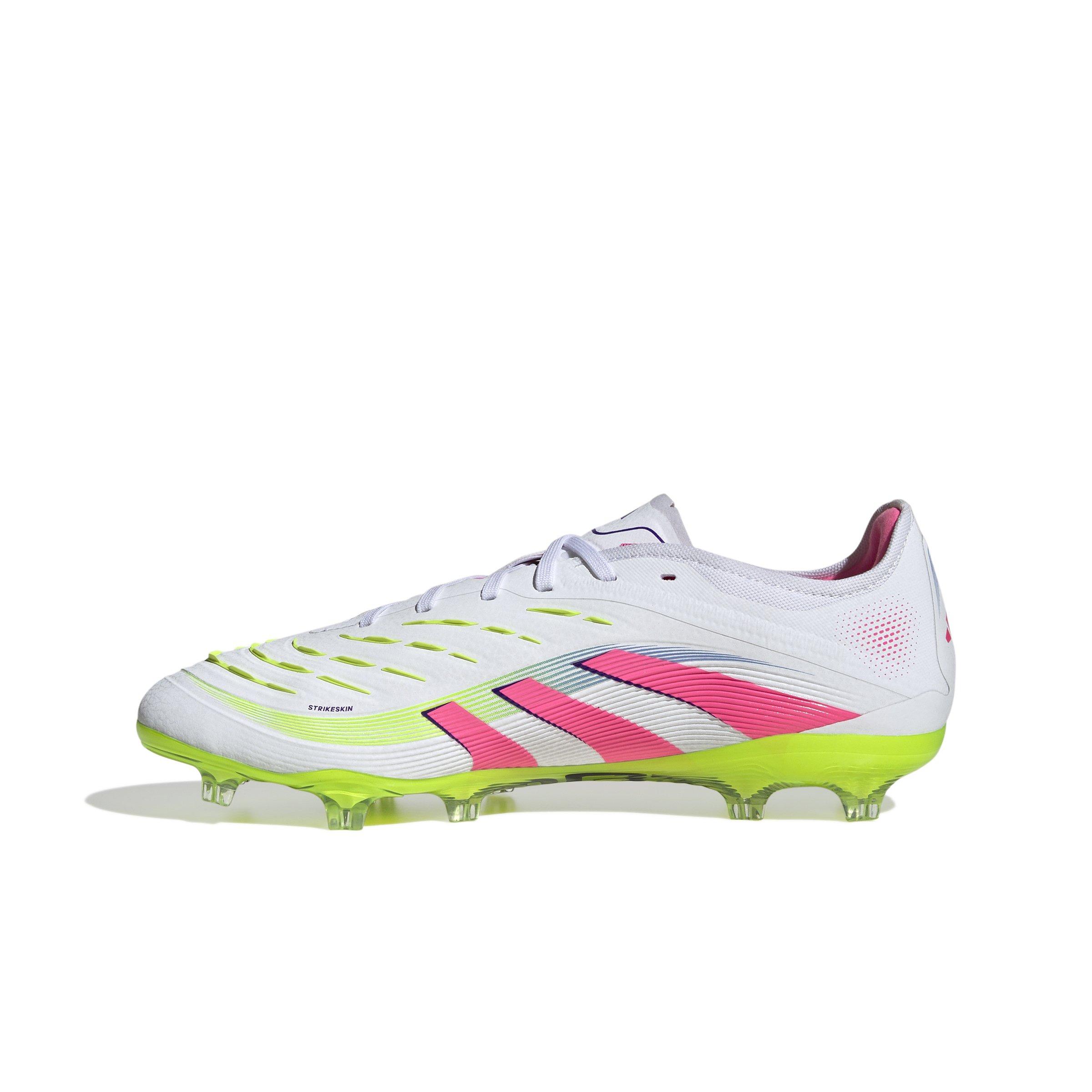 adidas Predator Pro FG "Lucid Pink Lemon" Men's Soccer Cleat - WHITE/PINK/BLUE Thumbnail View 2