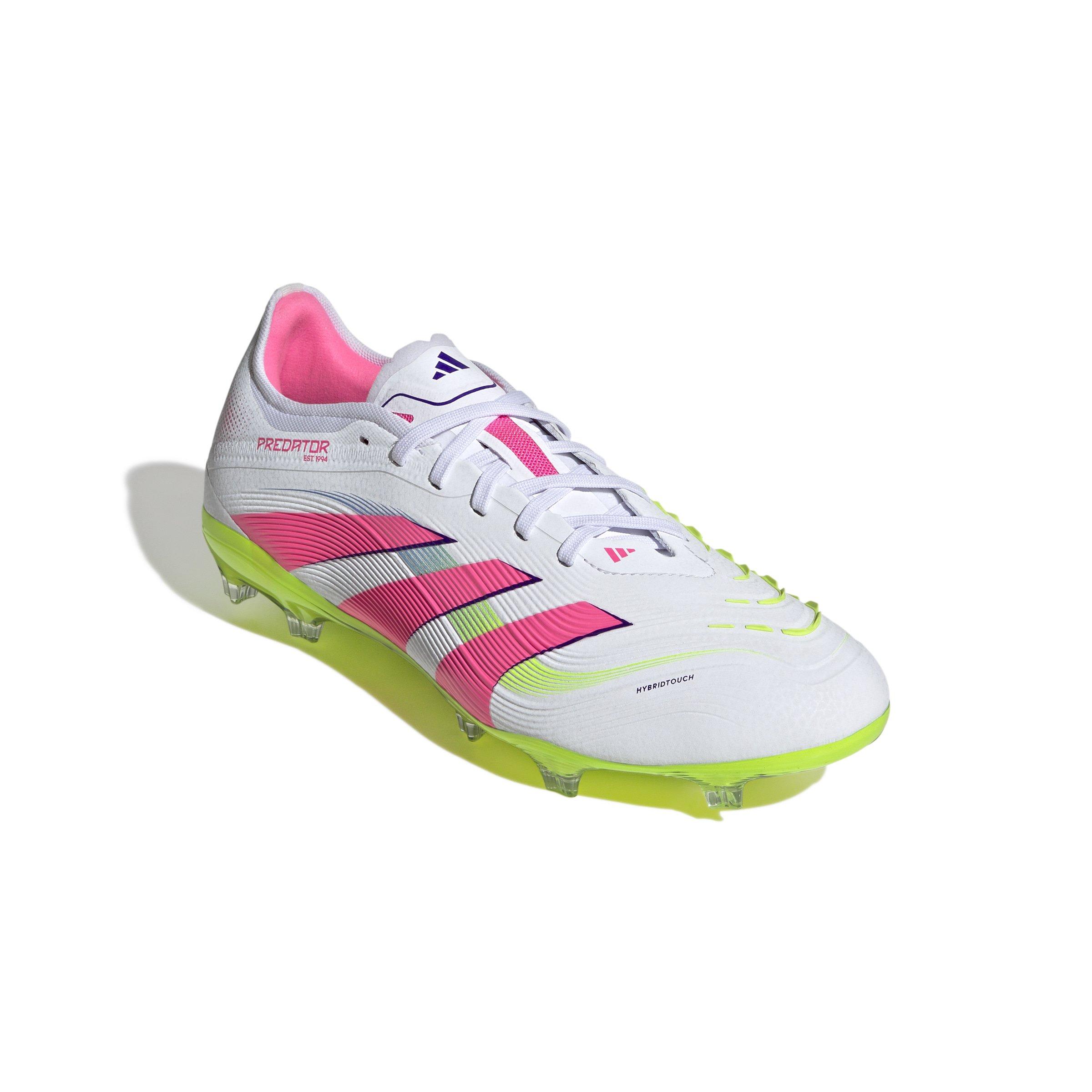 adidas Predator Pro FG "Lucid Pink Lemon" Men's Soccer Cleat - WHITE/PINK/BLUE Thumbnail View 3