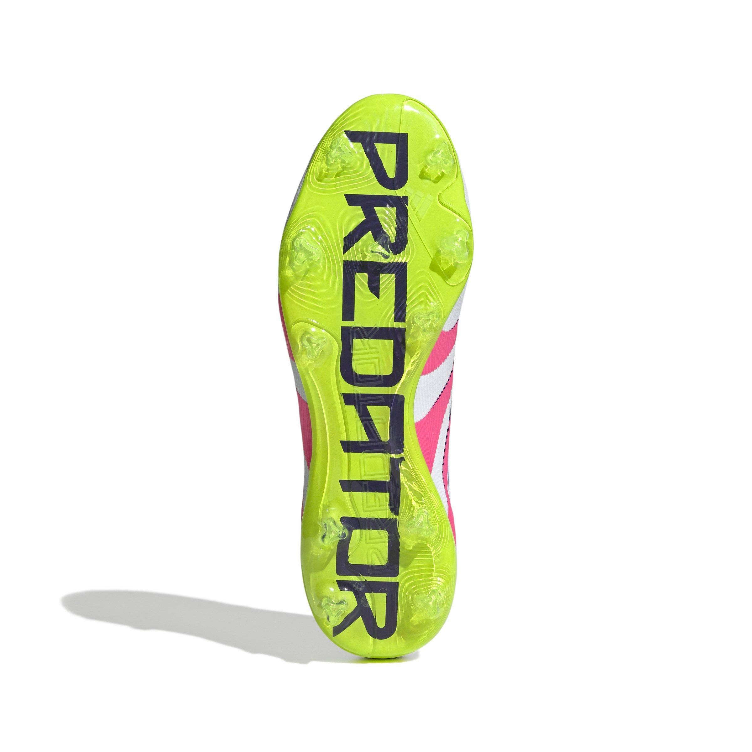 adidas Predator Pro FG "Lucid Pink Lemon" Men's Soccer Cleat - WHITE/PINK/BLUE Thumbnail View 8