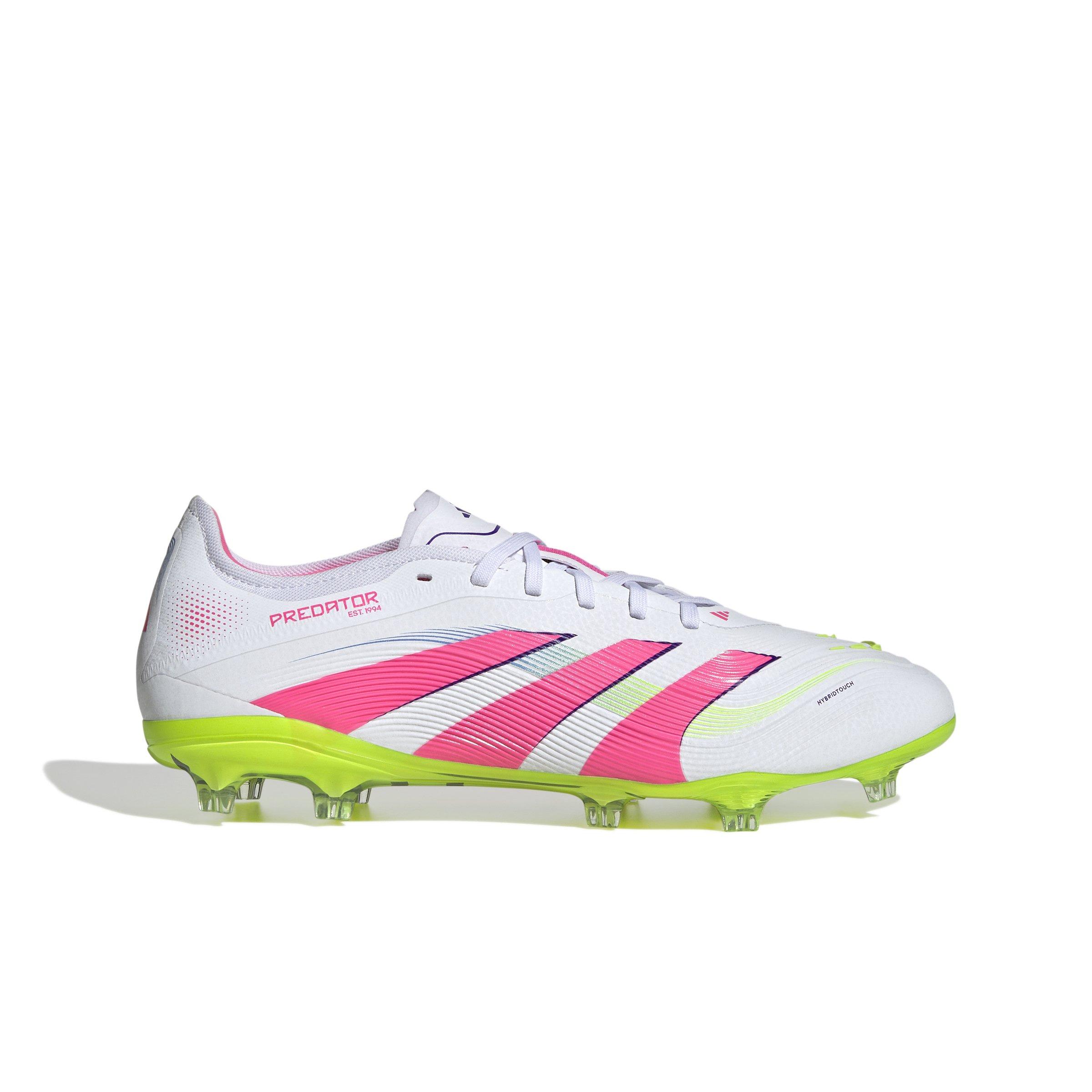 adidas Predator Pro FG "Lucid Pink Lemon" Men's Soccer Cleat - WHITE/PINK/BLUE Thumbnail View 1