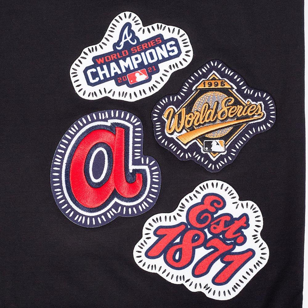 Pro Standard Men's Atlanta Braves 2025 Pick Stitch Short Sleeve Tee-Black - BLACK Thumbnail View 5