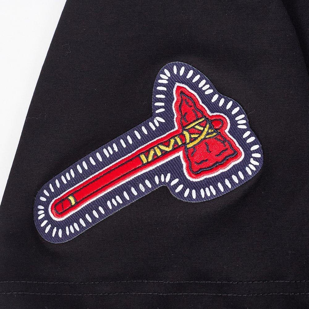 Pro Standard Men's Atlanta Braves 2025 Pick Stitch Short Sleeve Tee-Black - BLACK Thumbnail View 7