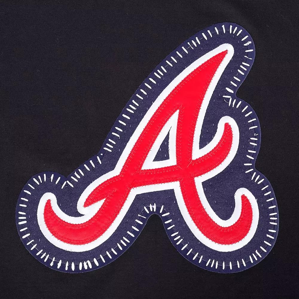 Pro Standard Men's Atlanta Braves 2025 Pick Stitch Short Sleeve Tee-Black - BLACK