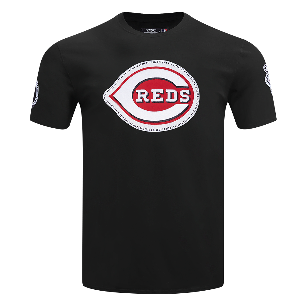 Pro Standard Men's Cincinnati Reds 2025 Pick Stitch Short Sleeve Tee-Black - BLACK Thumbnail View 1