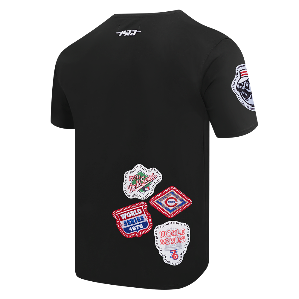 Pro Standard Men's Cincinnati Reds 2025 Pick Stitch Short Sleeve Tee-Black - BLACK Thumbnail View 4