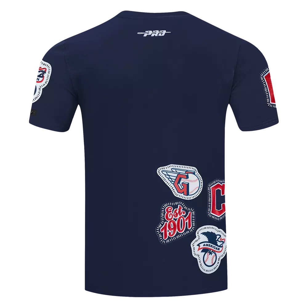 Pro Standard Men's Cleveland Guardians 2025 Pick Stitch Short Sleeve Tee-Navy - NAVY