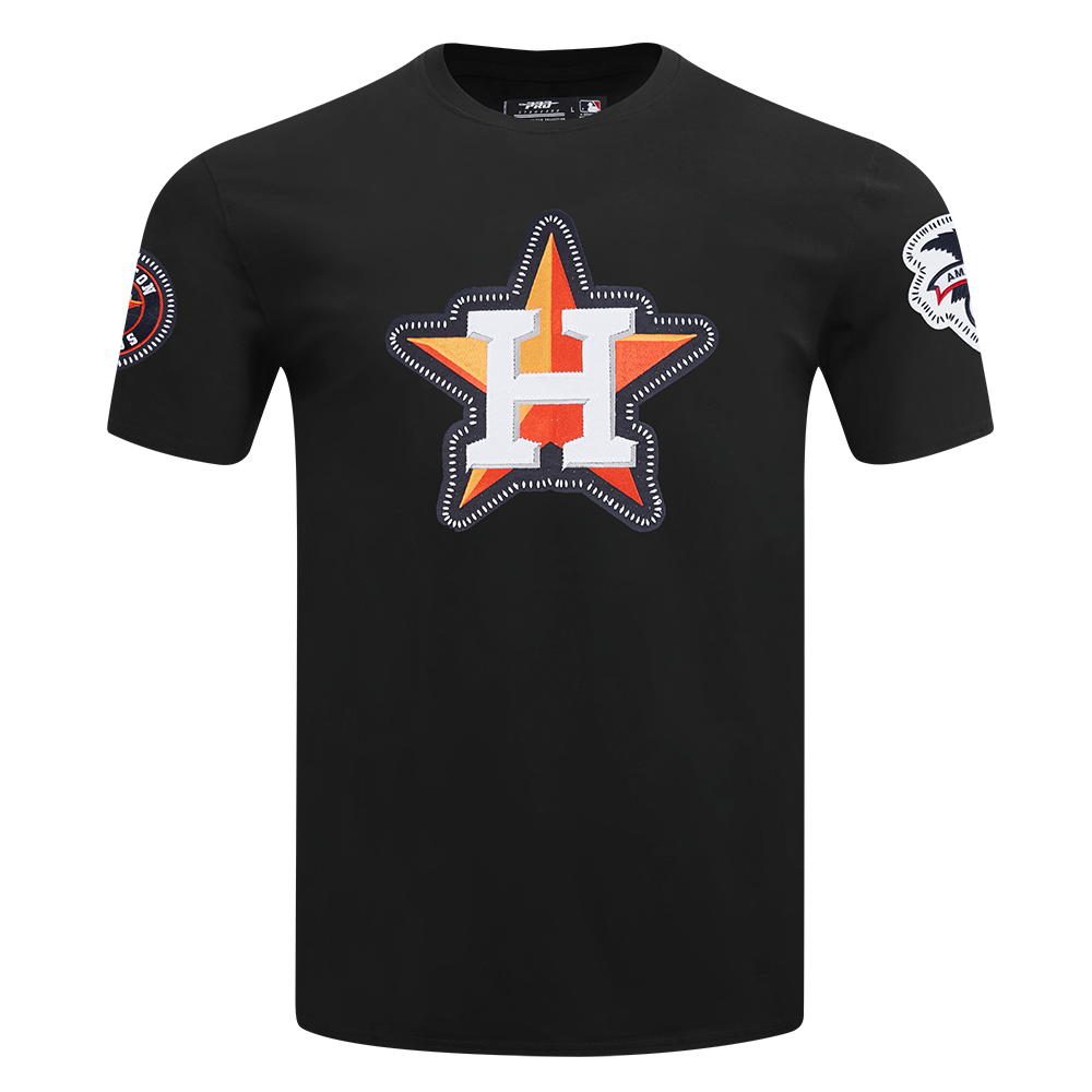 Pro Standard Men's Houston Astros 2025 Pick Stitch Short Sleeve Tee-Black - BLACK Thumbnail View 1