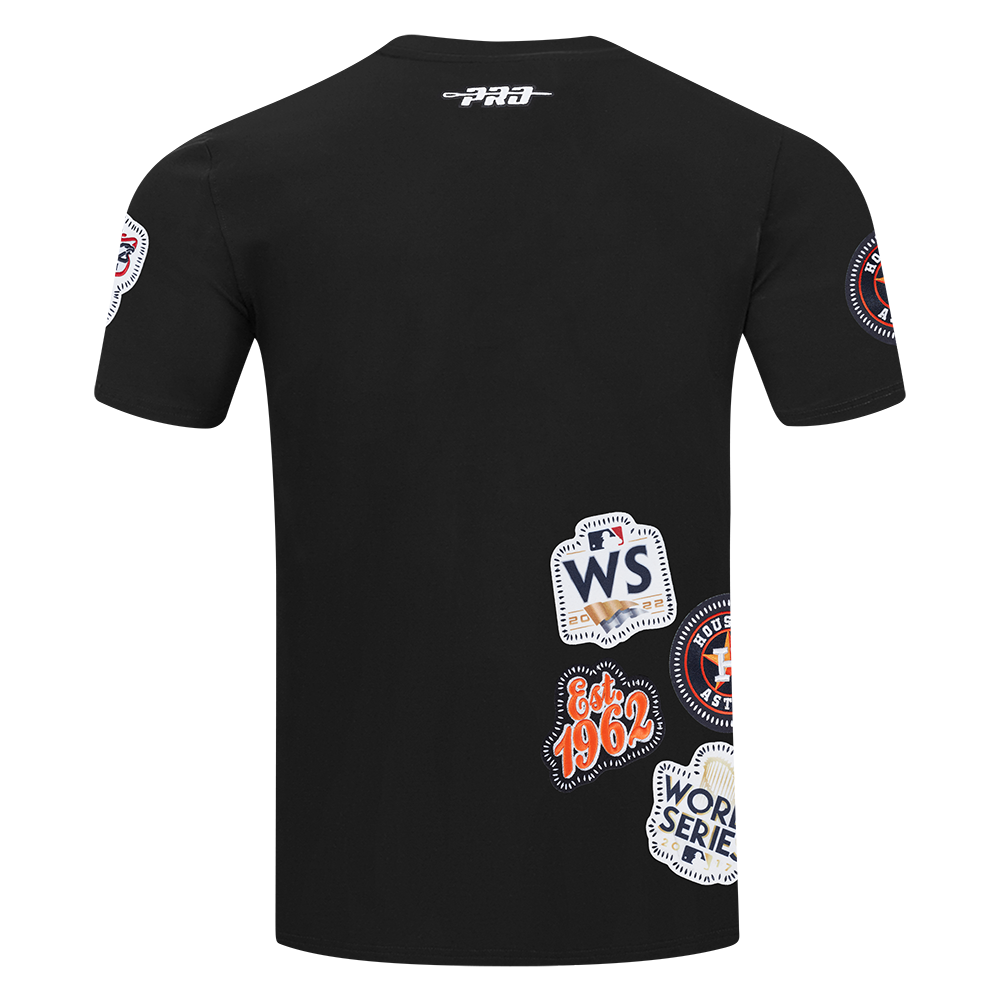 Pro Standard Men's Houston Astros 2025 Pick Stitch Short Sleeve Tee-Black - BLACK Thumbnail View 2