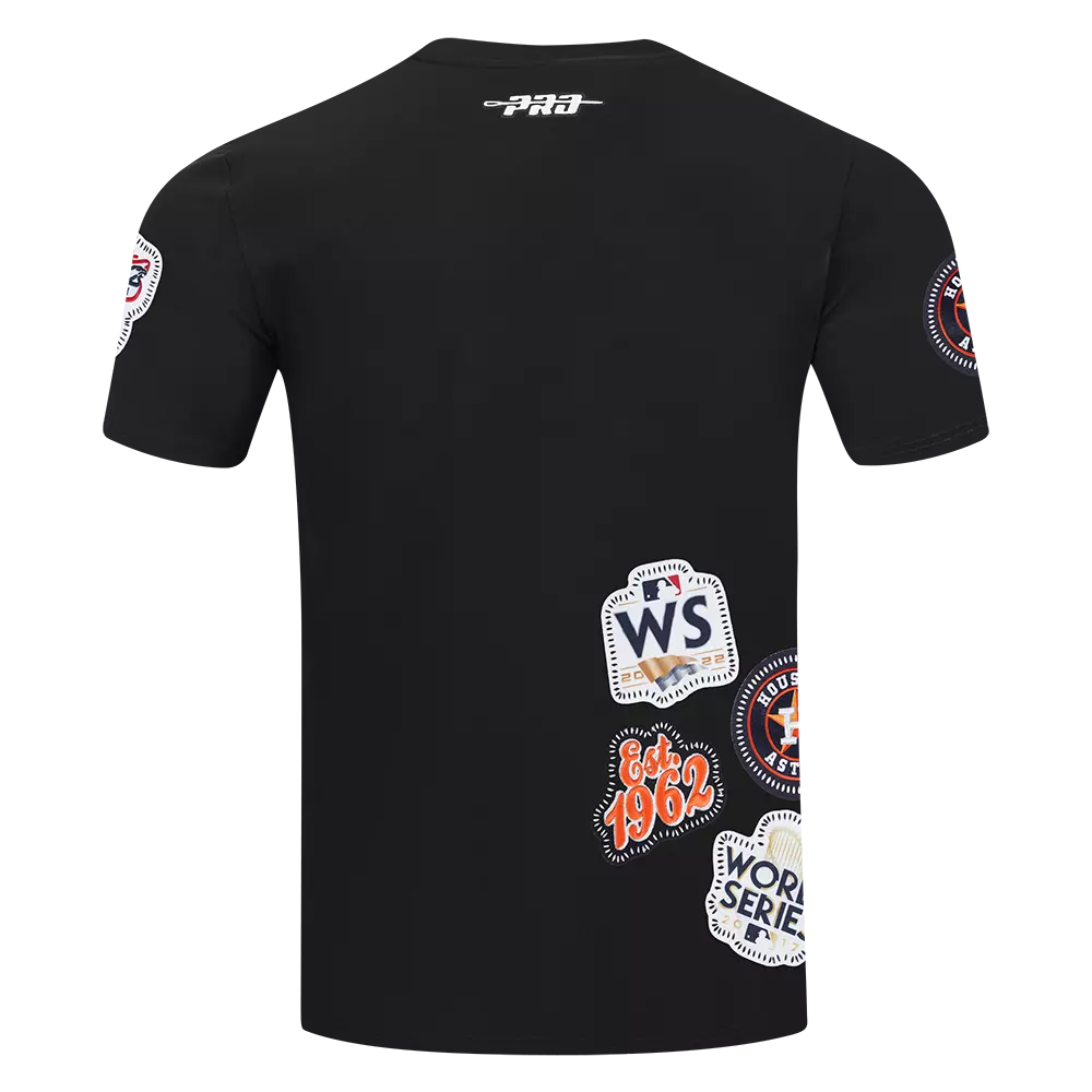 Pro Standard Men's Houston Astros 2025 Pick Stitch Short Sleeve Tee-Black - BLACK