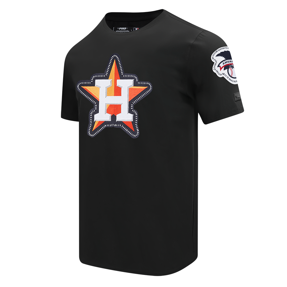 Pro Standard Men's Houston Astros 2025 Pick Stitch Short Sleeve Tee-Black - BLACK Thumbnail View 3