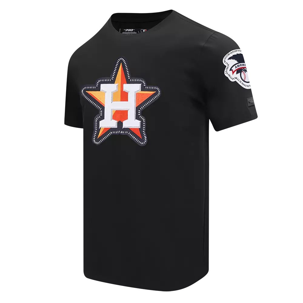 Pro Standard Men's Houston Astros 2025 Pick Stitch Short Sleeve Tee-Black - BLACK