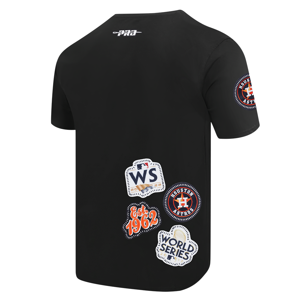 Pro Standard Men's Houston Astros 2025 Pick Stitch Short Sleeve Tee-Black - BLACK Thumbnail View 4