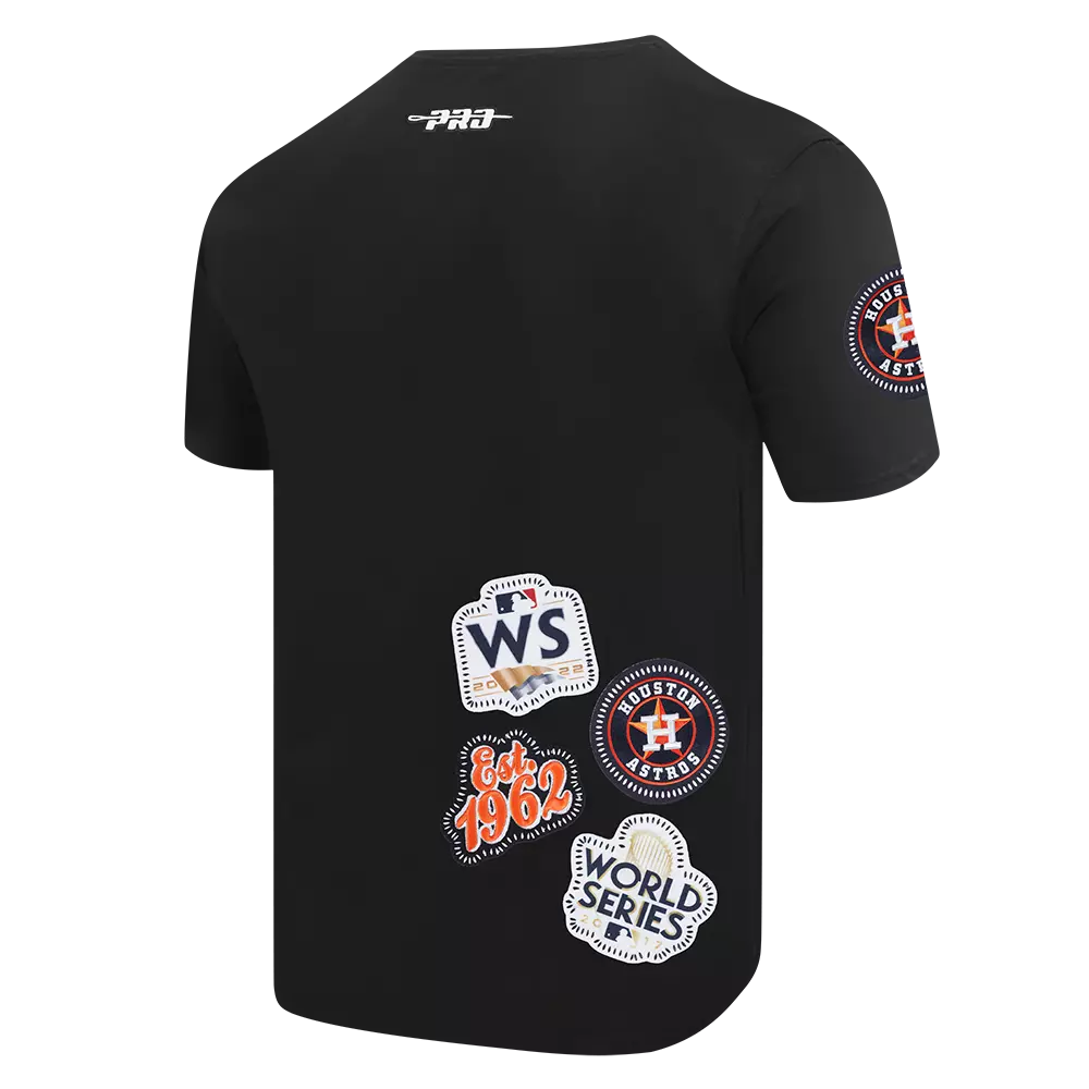 Pro Standard Men's Houston Astros 2025 Pick Stitch Short Sleeve Tee-Black - BLACK