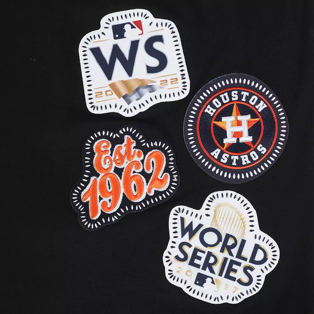 Pro Standard Men's Houston Astros 2025 Pick Stitch Short Sleeve Tee-Black - BLACK