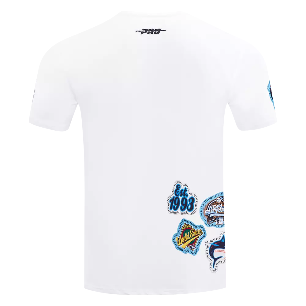 Pro Standard Men's Miami Marlins 2025 Pick Stitch Short Sleeve Tee-White - WHITE