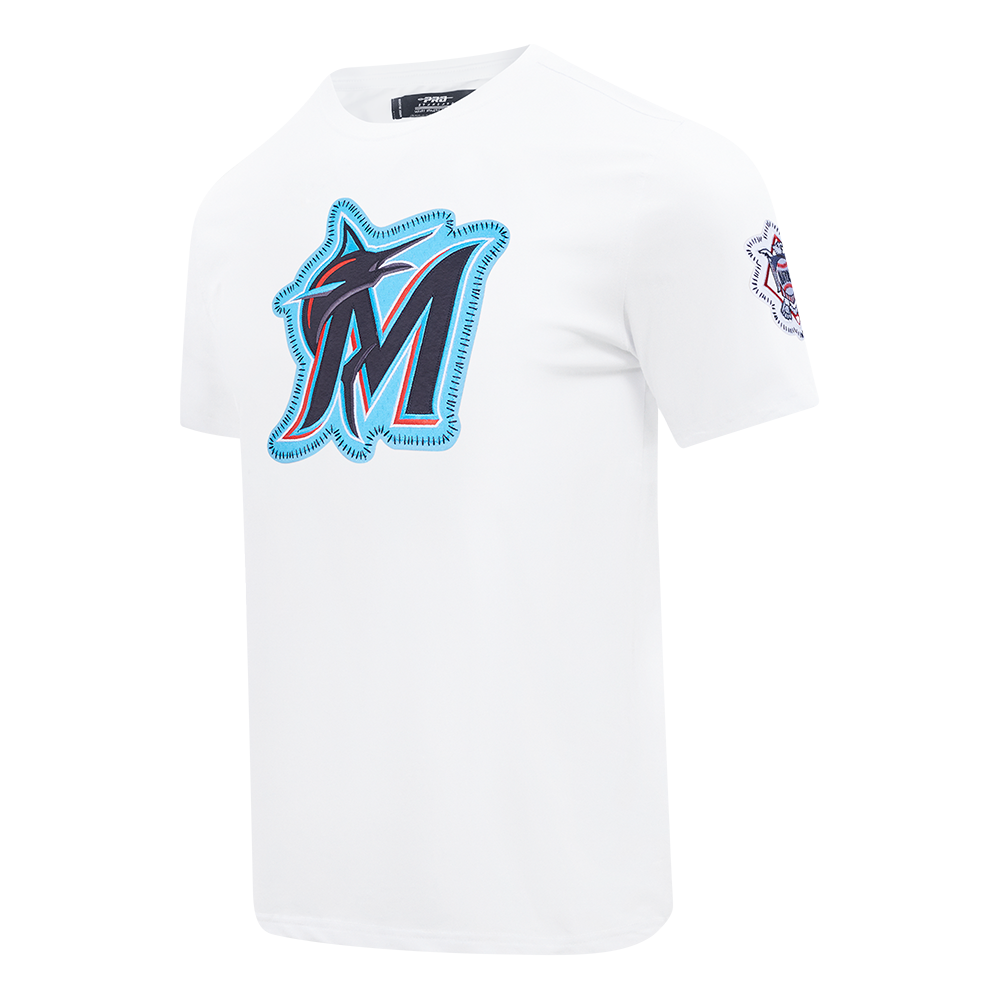 Pro Standard Men's Miami Marlins 2025 Pick Stitch Short Sleeve Tee-White - WHITE Thumbnail View 3