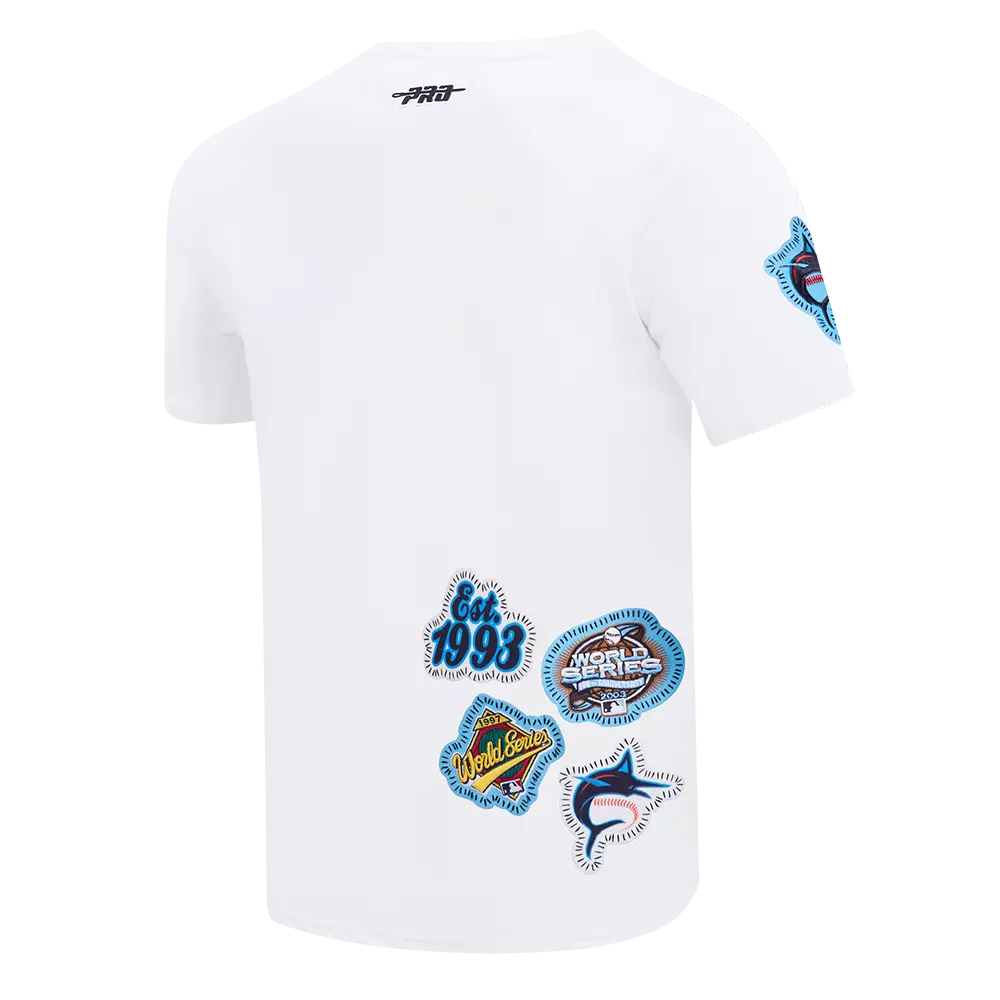 Pro Standard Men's Miami Marlins 2025 Pick Stitch Short Sleeve Tee-White - WHITE