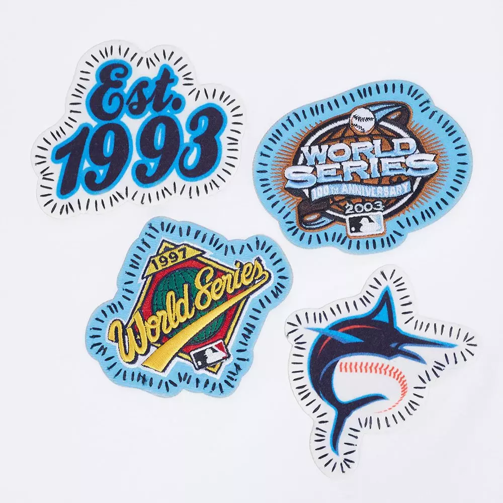 Pro Standard Men's Miami Marlins 2025 Pick Stitch Short Sleeve Tee-White - WHITE