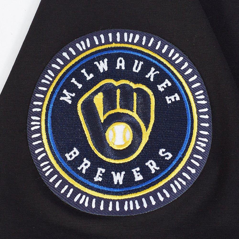 Pro Standard Men's Milwaukee Brewers 2025 Pick Stitch Short Sleeve Tee-Black - BLACK Thumbnail View 7