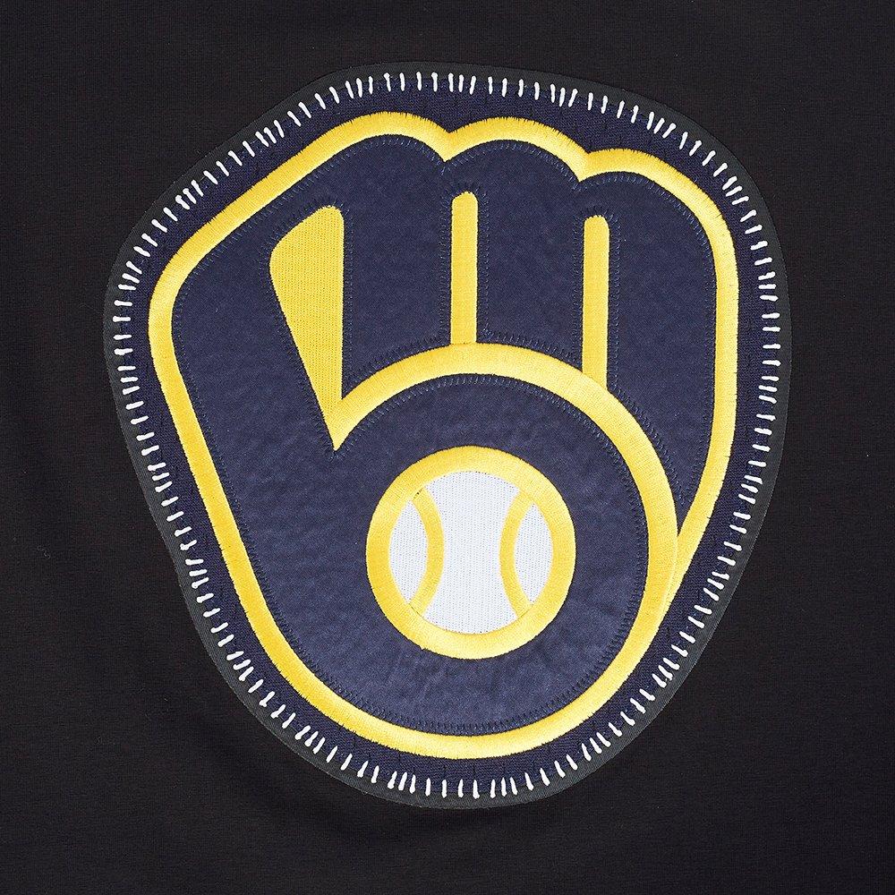 Pro Standard Men's Milwaukee Brewers 2025 Pick Stitch Short Sleeve Tee-Black - BLACK Thumbnail View 8