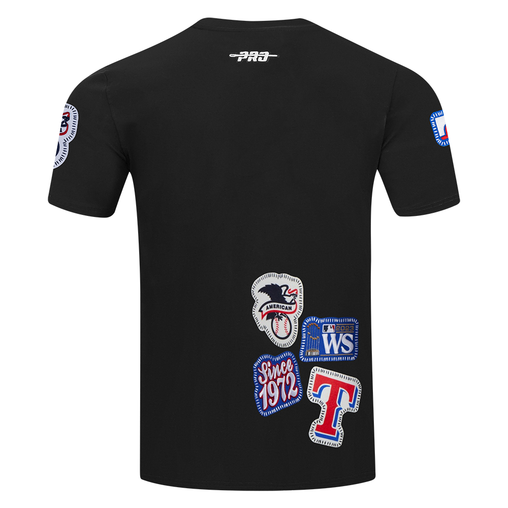 Pro Standard Men's Texas Rangers 2025 Pick Stitch Short Sleeve Tee-Black - BLACK Thumbnail View 2