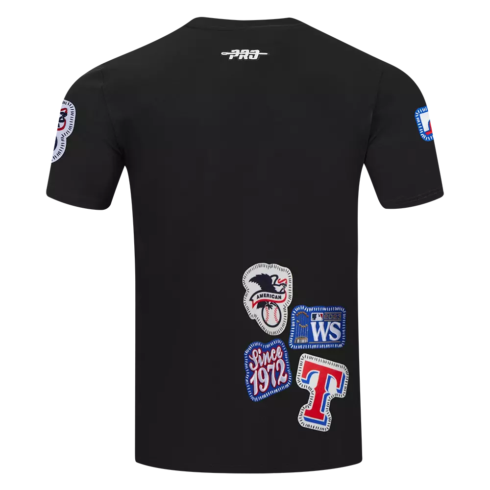 Pro Standard Men's Texas Rangers 2025 Pick Stitch Short Sleeve Tee-Black - BLACK