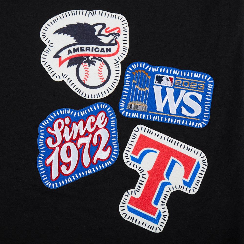 Pro Standard Men's Texas Rangers 2025 Pick Stitch Short Sleeve Tee-Black - BLACK Thumbnail View 8