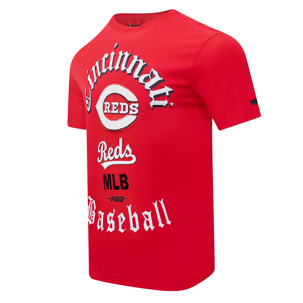 Pro Standard Men's Cincinnati Reds Old English Tee-Red - RED