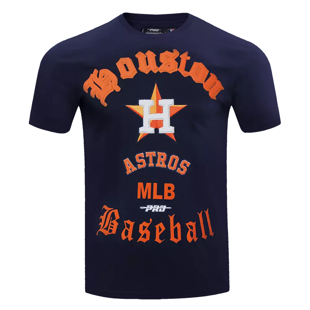 Pro Standard Men's Houston Astros Old English Tee-Navy - NAVY