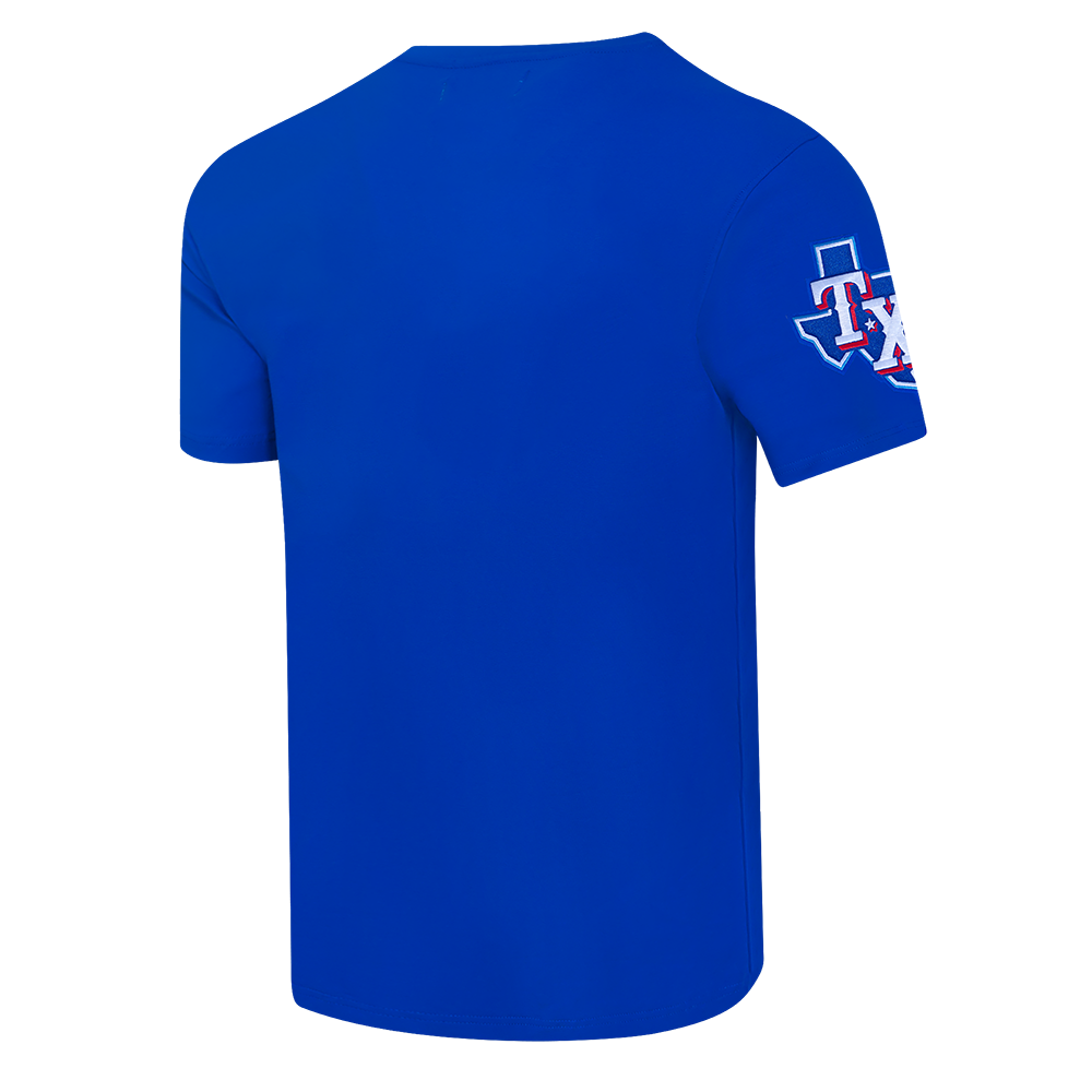 Pro Standard Men's Texas Rangers Old English Tee-Blue - BLUE Thumbnail View 4