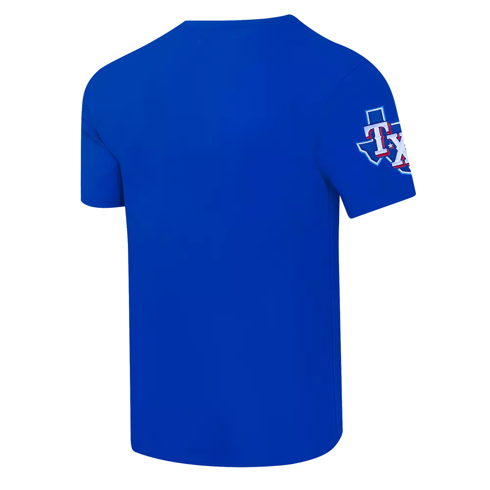 Pro Standard Men's Texas Rangers Old English Tee-Blue - BLUE