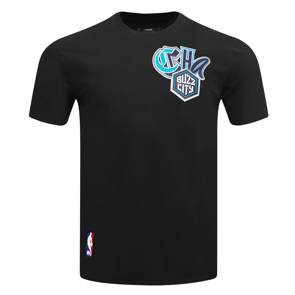 Pro Standard Men's Charlotte Hornets 2025 Ransom Short Sleeve Tee-Black - BLACK Thumbnail View 1
