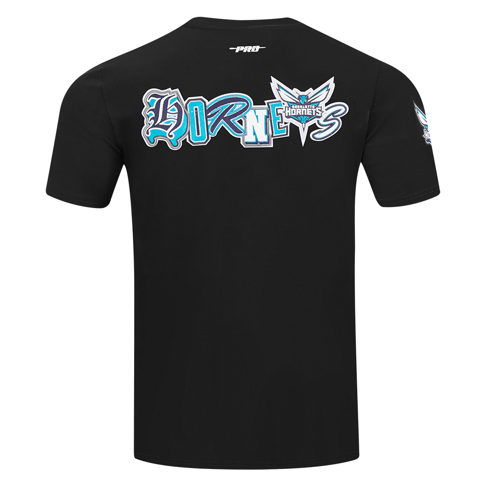 Pro Standard Men's Charlotte Hornets 2025 Ransom Short Sleeve Tee-Black - BLACK Thumbnail View 2