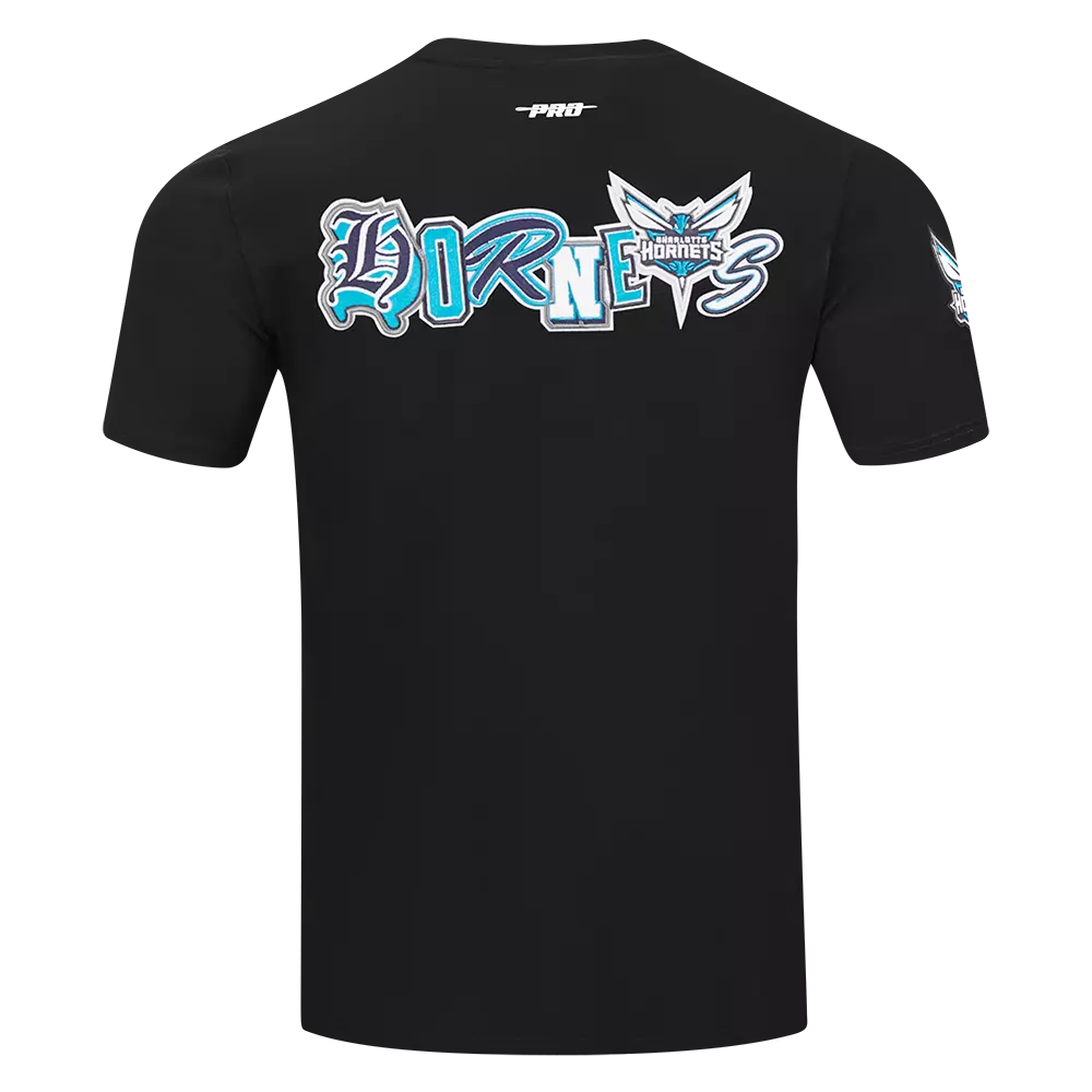 Pro Standard Men's Charlotte Hornets 2025 Ransom Short Sleeve Tee-Black - BLACK
