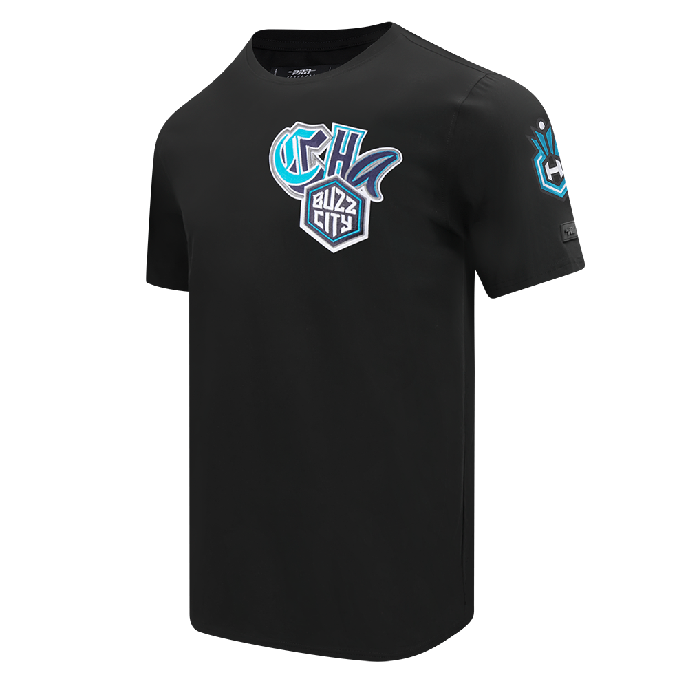 Pro Standard Men's Charlotte Hornets 2025 Ransom Short Sleeve Tee-Black - BLACK Thumbnail View 3