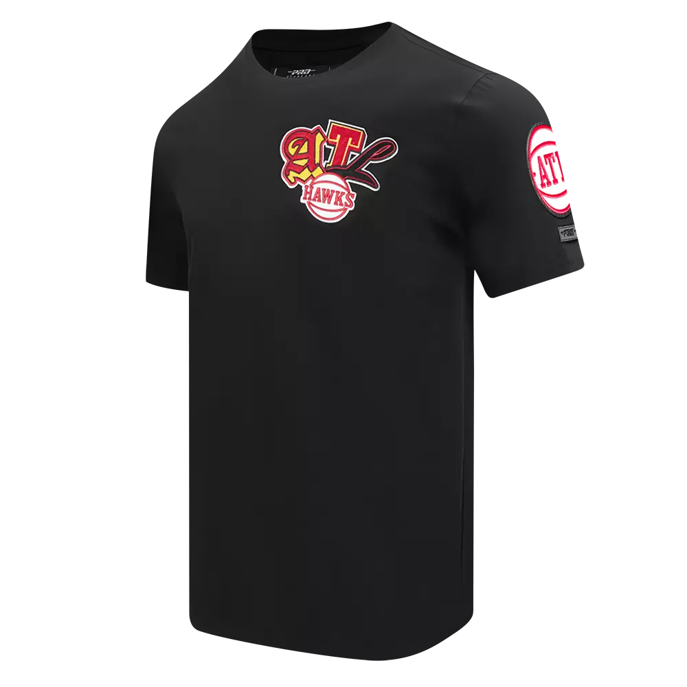 Pro Standard Men's Atlanta Hawks 2025 Ransom Short Sleeve Tee-Black - BLACK