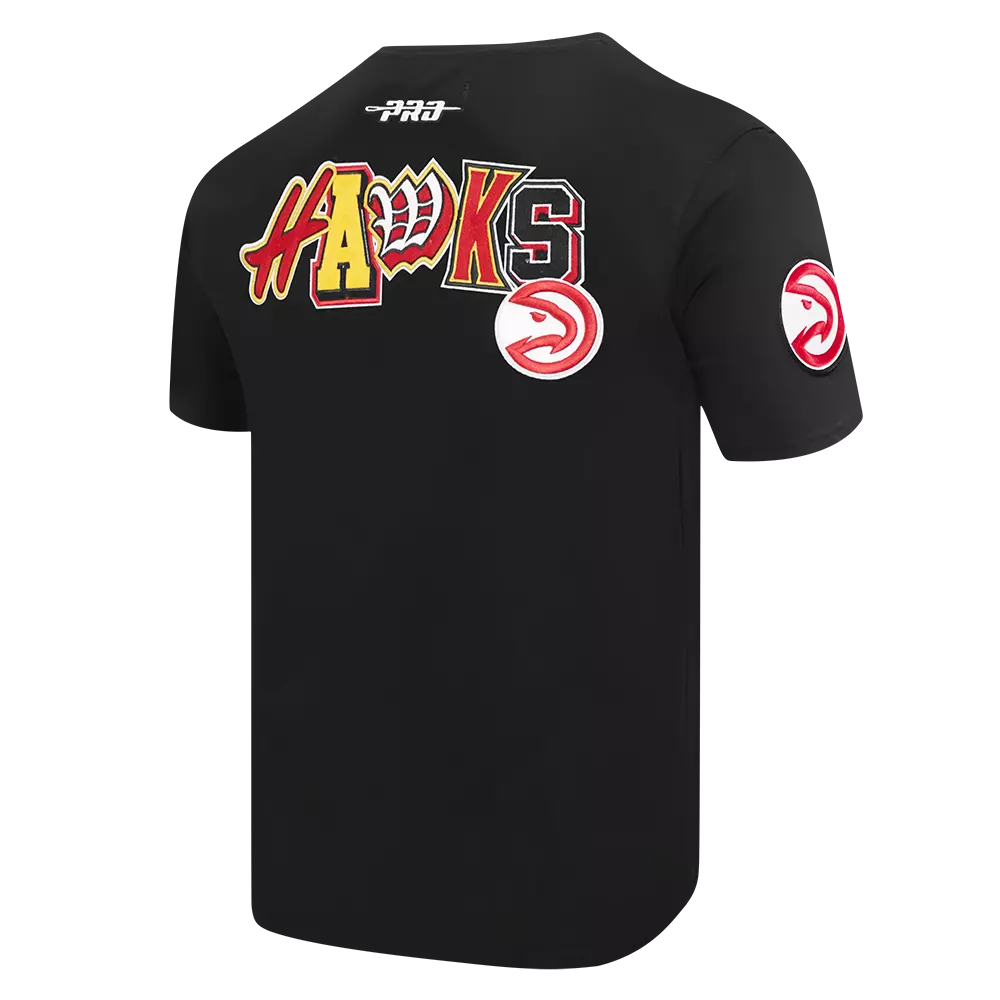 Pro Standard Men's Atlanta Hawks 2025 Ransom Short Sleeve Tee-Black - BLACK