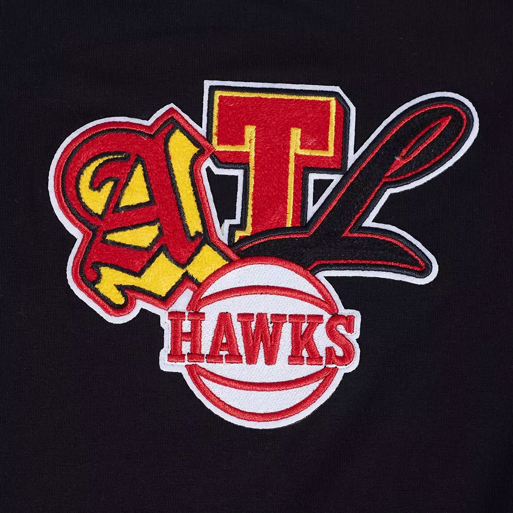 Pro Standard Men's Atlanta Hawks 2025 Ransom Short Sleeve Tee-Black - BLACK