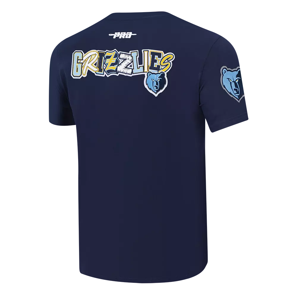 Pro Standard Men's Memphis Grizzlies 2025 Ransom Short Sleeve Tee-Navy - NAVY