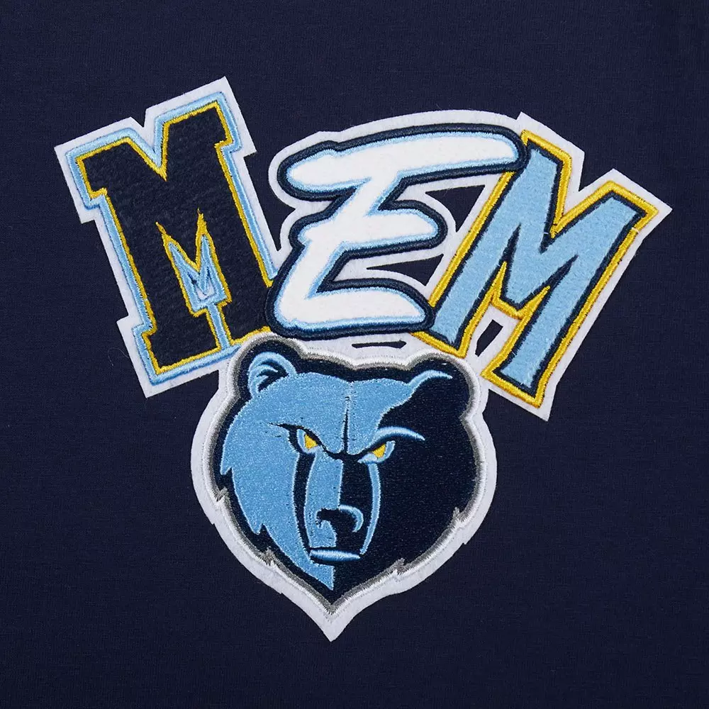 Pro Standard Men's Memphis Grizzlies 2025 Ransom Short Sleeve Tee-Navy - NAVY