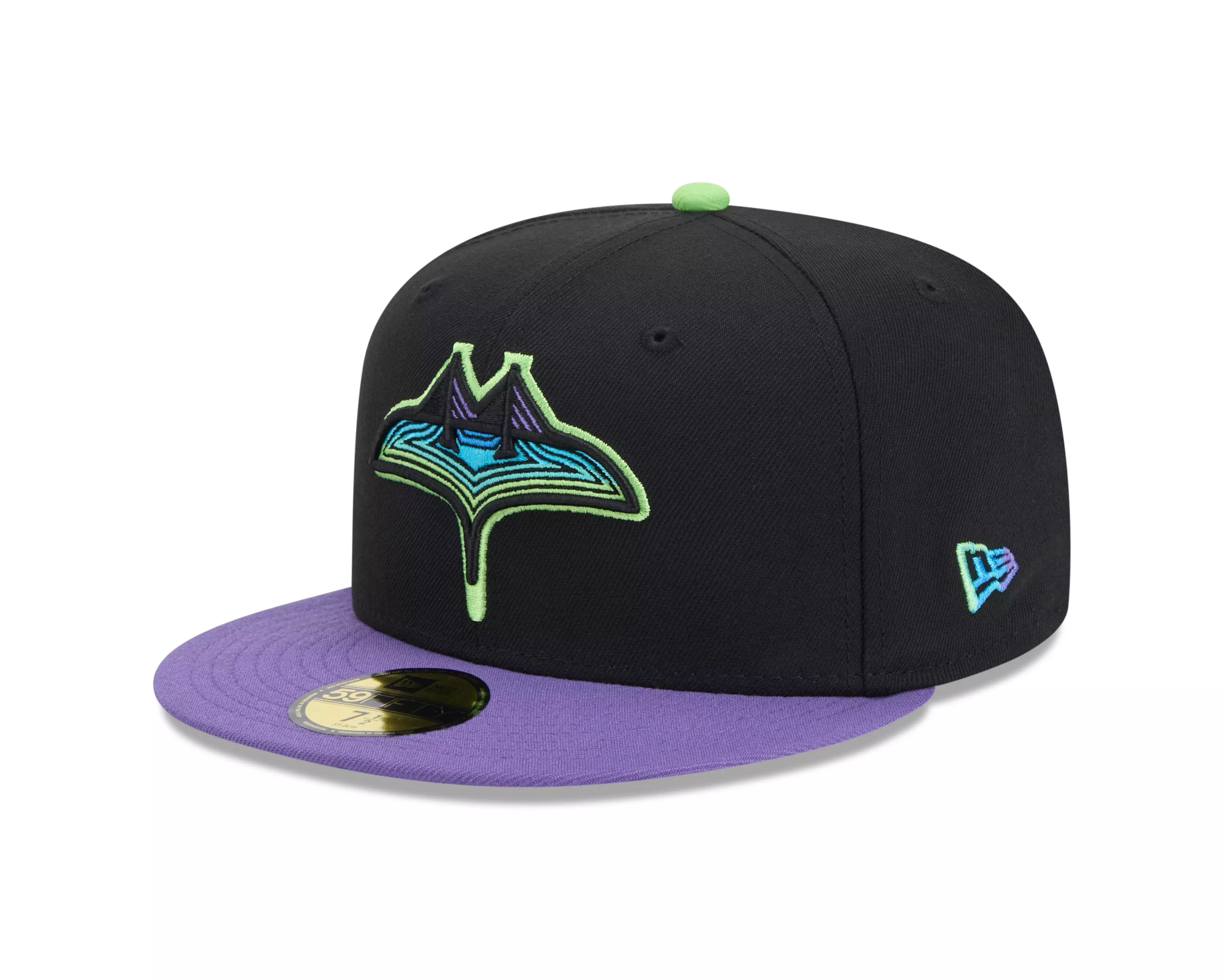 New Era Tampa Bay Rays 59FIFTY City Connect Fitted Cap - Black/Purple - BLACK/PURPLE
