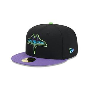 New Era Tampa Bay Rays 59FIFTY City Connect Fitted Cap-Black/Purple
