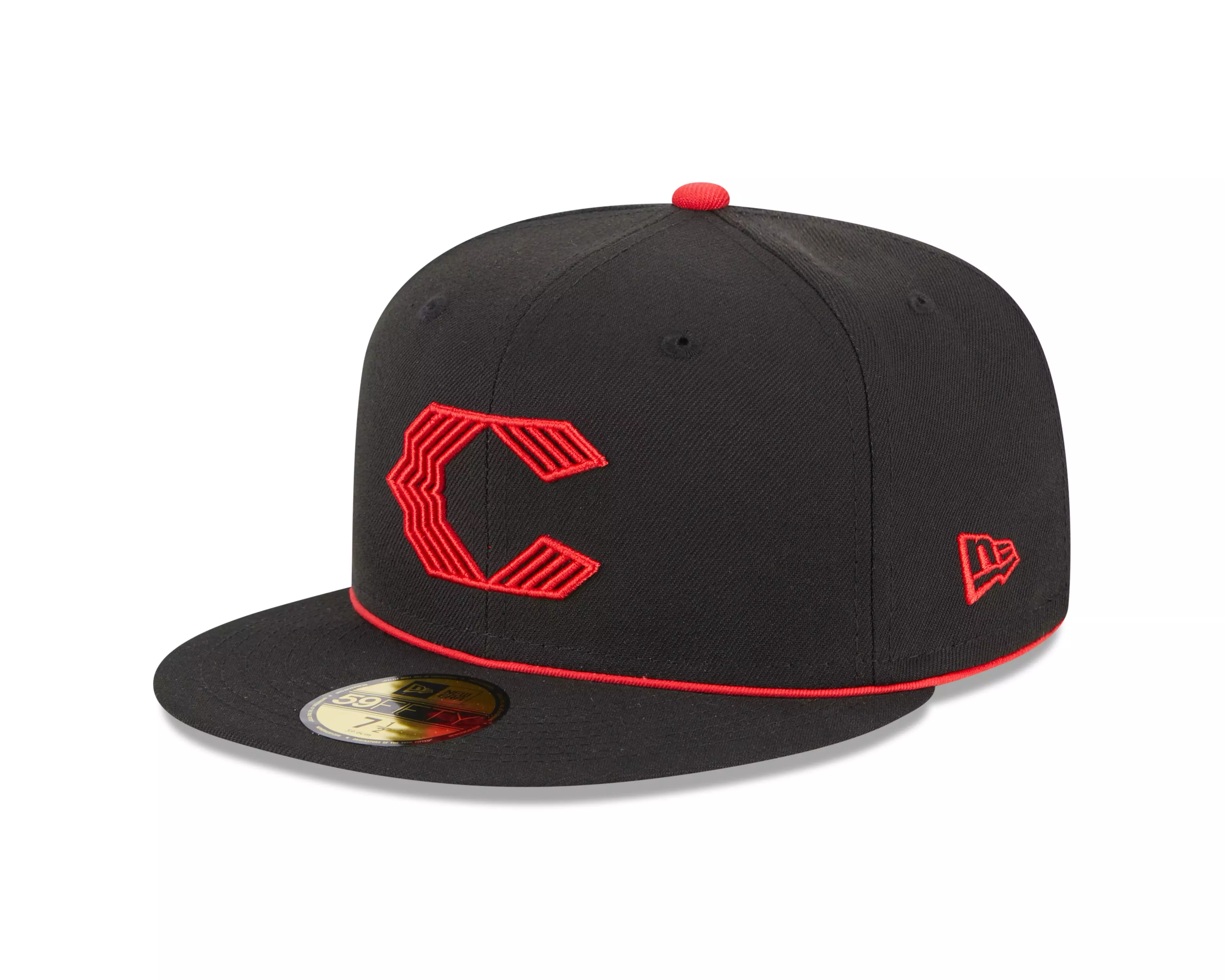 New Era Cincinnati Reds 59FIFTY City Connect Fitted Cap-Red - BLACK