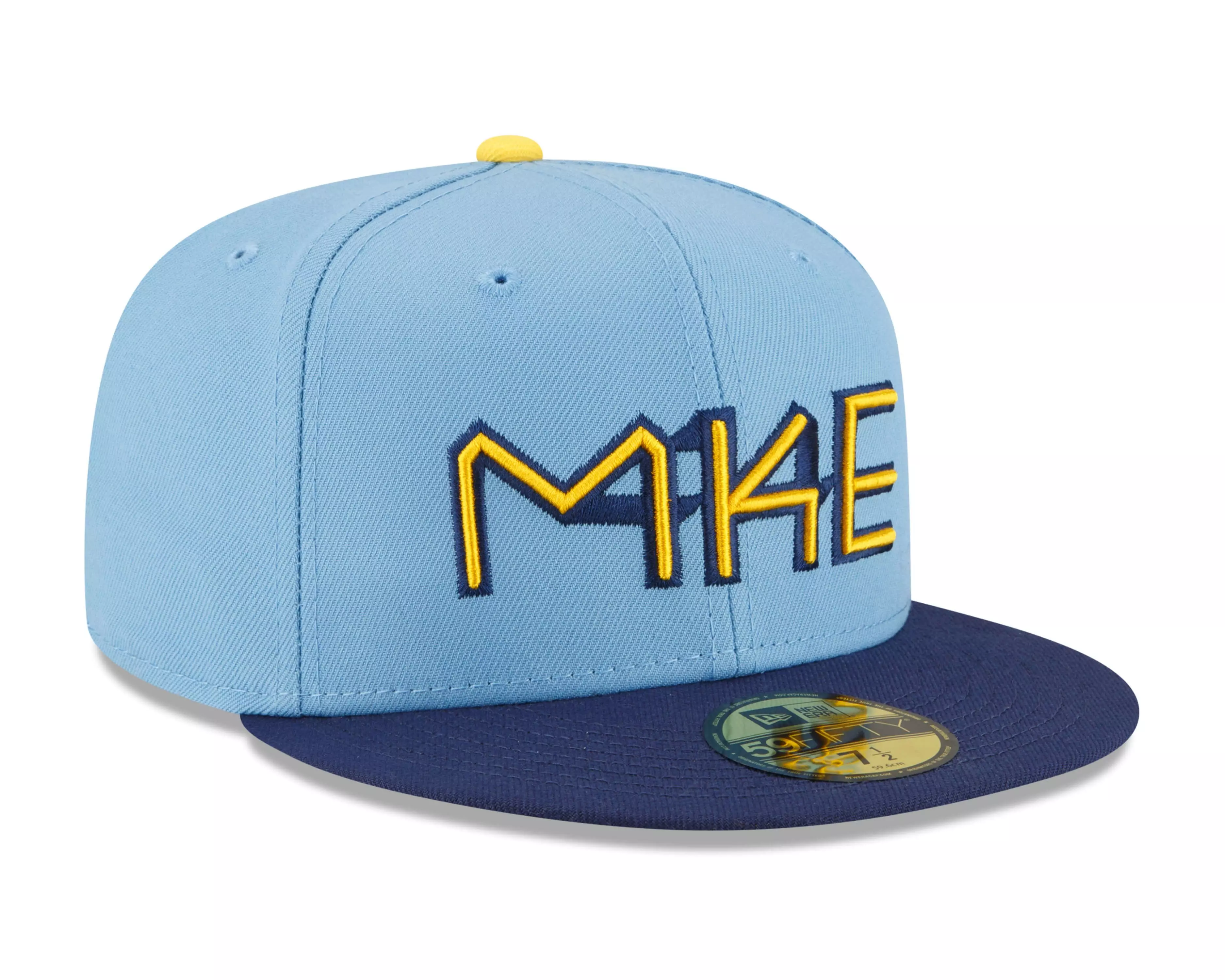 New Era Milwaukee Brewers 59FIFTY City Connect Fitted Cap-Blue - BLUE