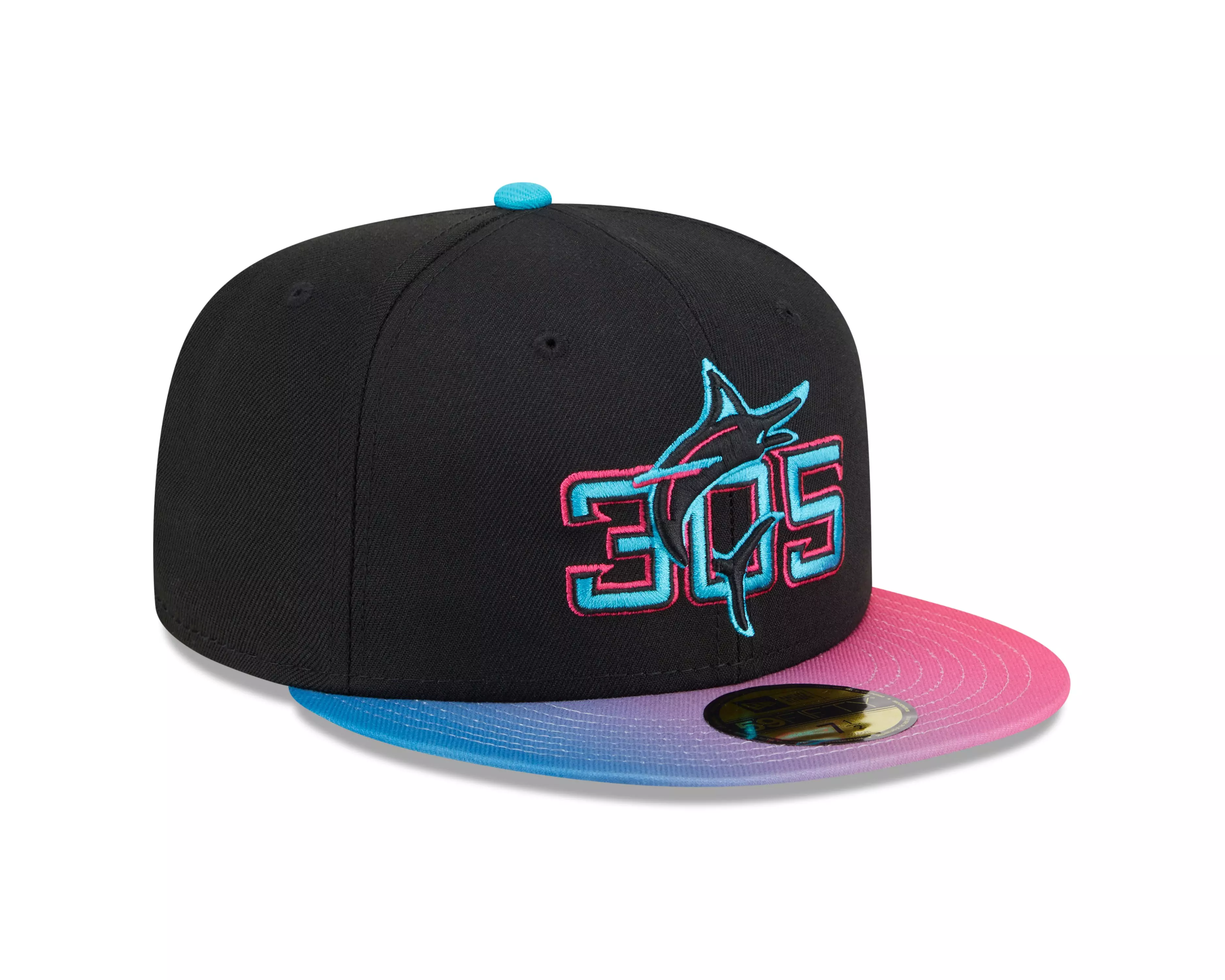 New Era Miami Marlins 59FIFTY 2025 City Connect Fitted Cap-Black - BLACK
