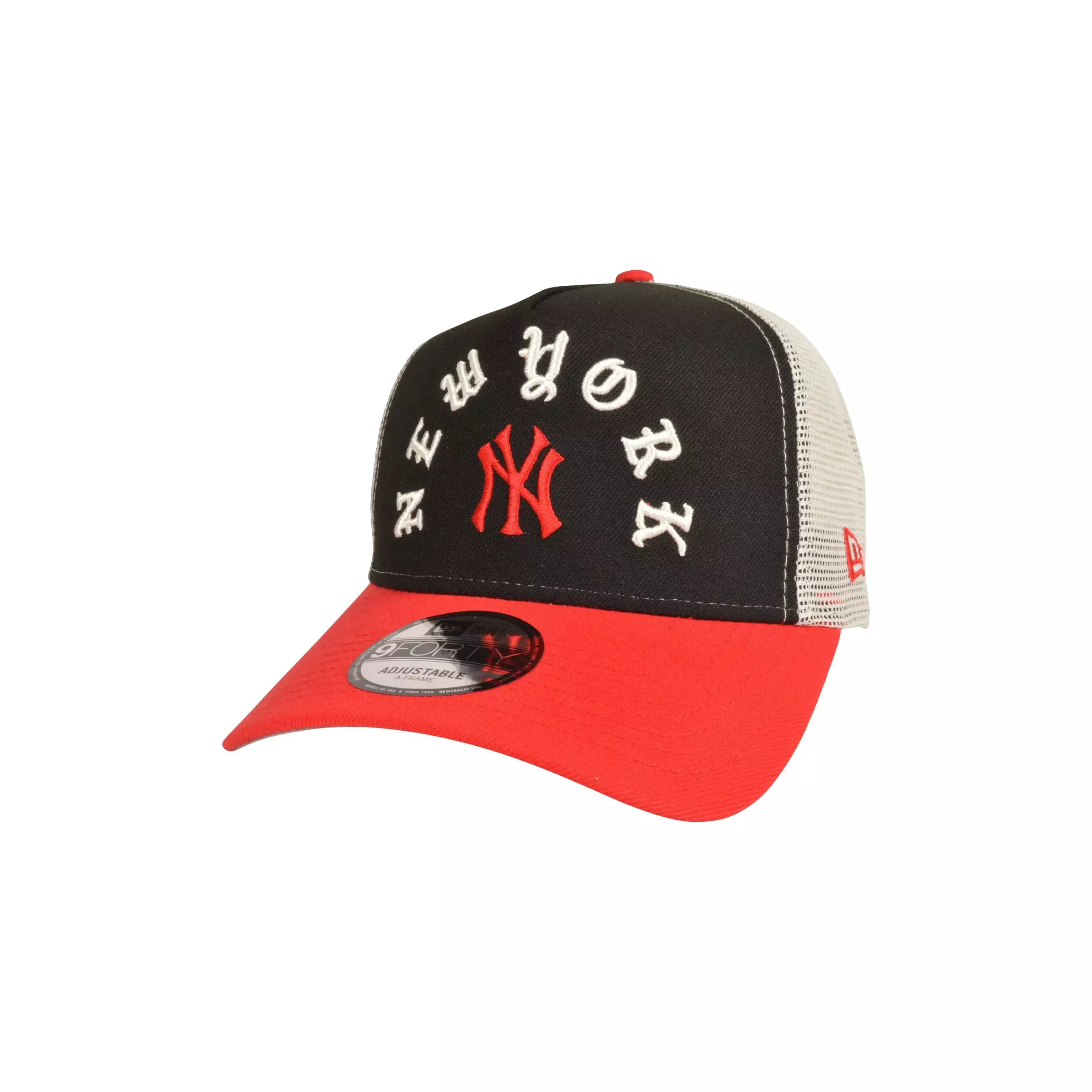 New Era Oakland Athletics 9FORTY A-Frame Blood Line Snapback Hat-Black/Red - BLACK/RED
