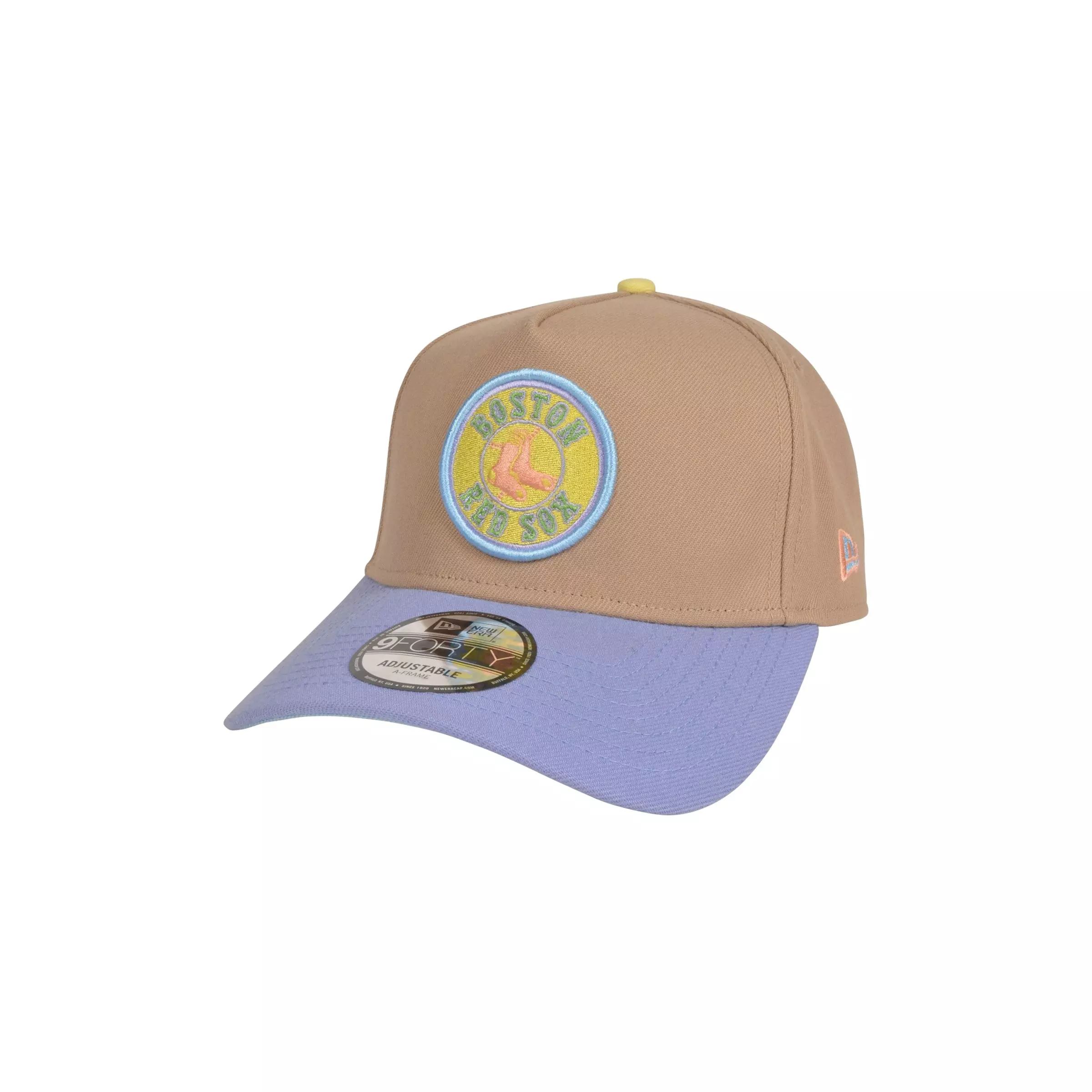 New Era Boston Red Sox 9FORTY A-Frame Sweet Escape Snapback Hat-Khaki - KHAKI