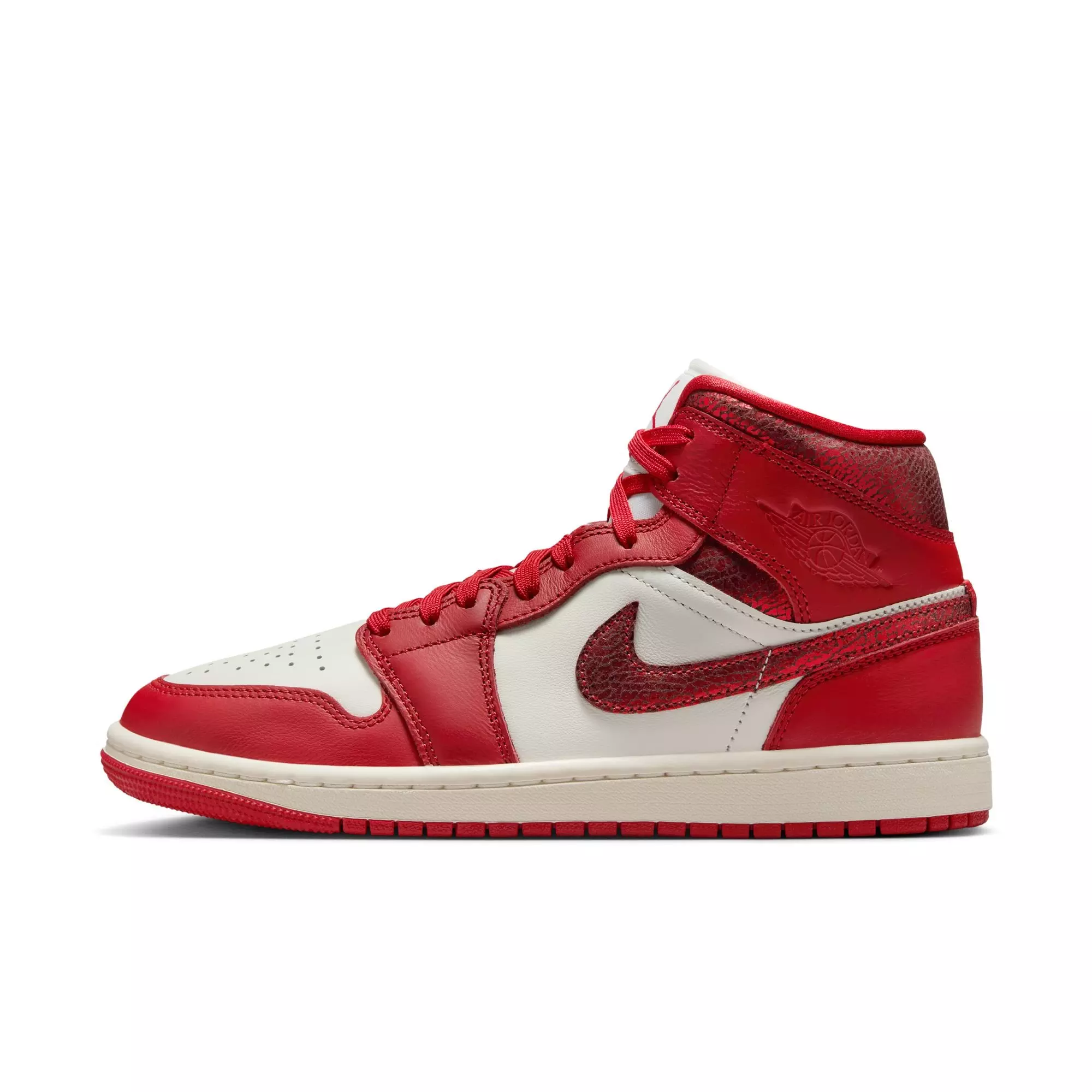 Jordan 1 Mid SE "Sail/Varsity Red/Team Red" Women's Shoe - RED